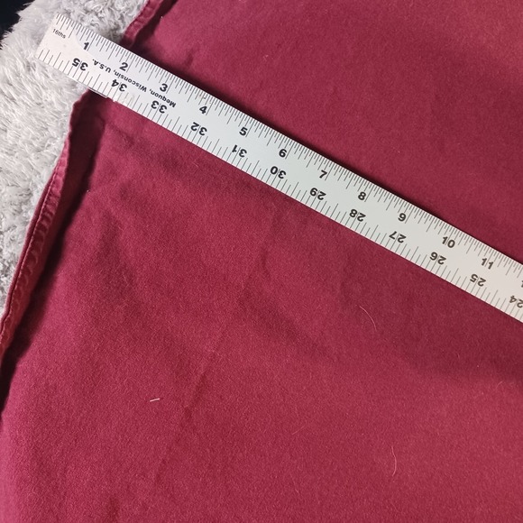 Cabela's 2XL Tall Button Down Denim Shirt Burgundy Workwear Outdoor Casual - Picture 6 of 8